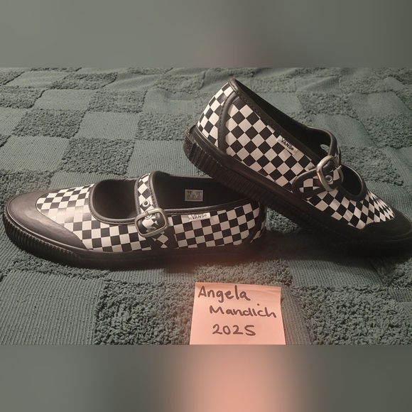 Vans Black and White Checkered Mary Jane Size 9 - Picture 1 of 7